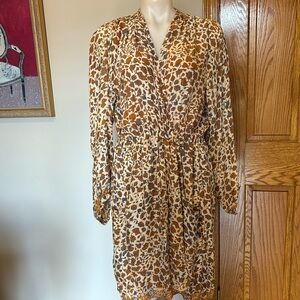 Natalie Martin Silk Wrap Dress. Size M
